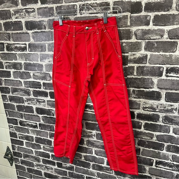 Eckhaus Latta Red Blunt Trousers - size 26 - Picture 7 of 12